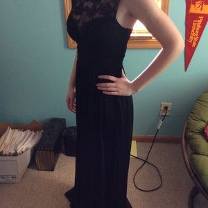 Black floor length dress